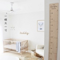 木質身高尺 身高壁貼 量身高尺 彌月禮 拍照背景 臥室佈置 一暝大一寸, 60cm~210cm