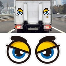 트럭 눈 스티커 화물차 눈알 탑차 눈동자 스티커 K 20cm 졸음방지 고휘도, 1개