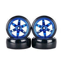 부드러운 드리프트 타이어 어댑터 1/10 RC 모델 자동차 차량 액세서리 사쿠라 D5 YOKOMO 63x26mm 12mm 4 개, B-Blue