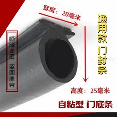 門底密封條 擋風膠條, 1個, 【自粘型】1米