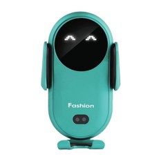 MCK科技 車用無線充電手機支架，單手操作，時尚外觀，兼容多種手機尺寸, 微笑綠, MCK-CH01