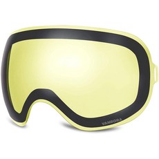 VANRORA X-Mag 스키 고글 교체용 렌즈 투명 렌즈 70096, Vlt 87% 옐로우 렌즈