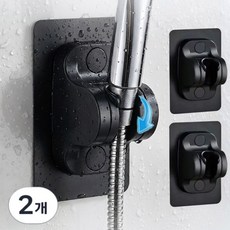 ATAASHA 샤워기 거치대 강력접착 무타공 샤워기 거치대, 블랙