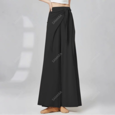 SAMARA 여성 현대무용 바지 와이드 팬츠 밸리댄스 연습복 공연 레이어드