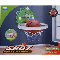 豐力富 計分恐龍籃球框，趣味計分，安全材質，親子互動，激發運動潛能, 1個, 綠色
