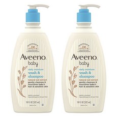 아비노 데일리 모이스춰 워시 앤 샴푸, 532ml, 2개