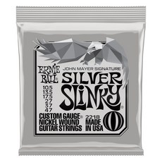 ERNIE BALL JOHN MAYER 簽名 Silver Slinky 電吉他弦 鐵盒, 1個, 2218單包裝