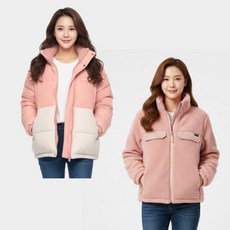 블랙야크 여자 겨울 뽀글이 리버시블 양면 아웃도어 덕다운 오리털 패딩점퍼
