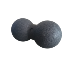 雙球按摩滾筒 筋膜放鬆滾筒 肌肉舒緩按摩器 瑜珈滾筒, 黑色款-送收納袋, 1個