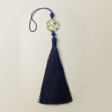 반야연 전통 매화 장식 노리개 고급 한복 매듭 장식 태슬, 네이비