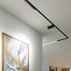 M20 마그네틱 레일 부속 조명기구 폭27mm IOT 스마트싱스 블루투스, 1개, 레일 A타입 2m - 화이트