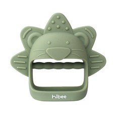 하이비 사자냠 실리콘 손목 치발기, 올리브그린, 1개