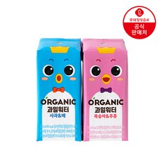 크니쁘니 오가닉 과일워터 200ml 24팩 [사과배 / 복숭아푸룬], 오가닉 과일워터 사과&배 200ml 24팩