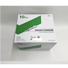 한국백신 일회용 주사기 10ml 21G 11/4" 100개, 1박스
