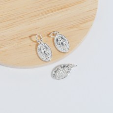 bellana 실버 925 은펜던트 성모마리아 기적의패 묵주 만들기재료