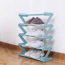 조립식 5단 신발장 DIY 정리대 보관함 정리함 거치대 현관, 블루, 1개
