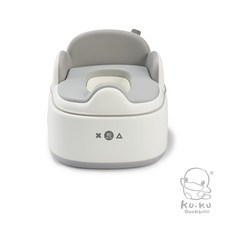 KUKU酷咕鴨 PLUS豪華軟墊三合一學習便器馬桶，柔軟舒適、防滑穩固、多功能用途，寶寶如廁訓練好幫手