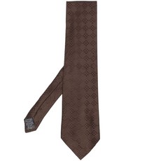 베르사체 중고 1980's 기하학 프린트 실크 넥타이