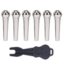 코네임 기타 고급 브릿지핀 실버 6p + 리무버 세트, 5세트