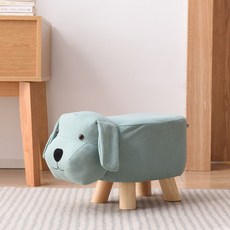 [특가 할인] 에코소라노 동물친구 소파 스툴 강아지 풋스툴 동물 인테리어 보조의자, 1개, 강아지(민트)