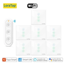 Tuya/Smart Life 스마트 전기 커튼 모터 스위치 터치 컨트롤(퍼센트 타이머 포함) Alexa Google Assistant, 07 1 Remote 7 Switch