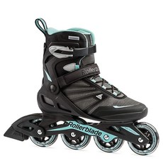 Rollerblade Zetrablade 여성용 성인 피트니스 인라인 스케이트 블랙/라이트 블루 250mm 102848, 블랙 라이트 블루