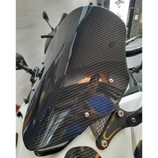 壞熊貓 KRV 運動碳纖維風鏡組, 1個, 壓克力 燻黑,風鏡支架（適用已改壞熊貓後視鏡前移）