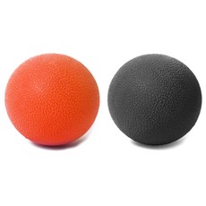 룸드 넌슬립 라크로스볼 마사지볼 2p, 오렌지, 블랙