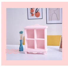 하트 핑크 선반 인형 보관 랙 디스플레이 스탠드 데스크탑 캐비닛 나무 블라인드 박스 마무리 상자, whole powder