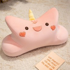 卡通辦公室午睡枕中小學生午休神器女生桌上睡覺趴睡枕可拆洗腰枕, 【粉色獨角獸】環抱式午睡枕【夢想】,小號35*15cm【可拆洗記憶棉內膽】