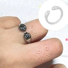 누누마켓 꾹꾹이 고양이 발 반지 귀여운 특이한 우정반지