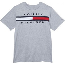 타미힐피거 남아 반팔 Tommy 플래그 티셔츠, 16-18_Legacy Grey Heather