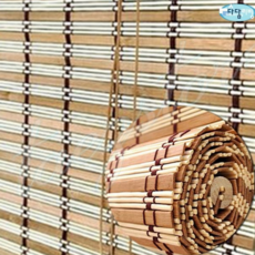 우드 블라인드 인테리어 롤업 차단 대나무 블라인드 나무 실내 천연발 가림막 우드발 문발 천연 죽발