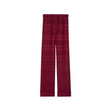 버버리 체크 필드 실크 파자마 하의