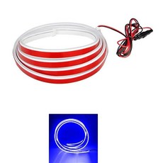 자동차 후드 주간 주행등 앰비언트 네온 램프 스트립 방수 스캔 분위기 백라이트, 1개, 7. 180cm-blue color