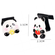 DEEPSUN 팬더 차량용 앞좌석 부착 필요없는 후크걸이, 애플 + 플라워 팬더 후크, 2개