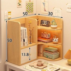 탁상용 책꽃이가정용 수납 선반 책상 정리 대박 아이템 수납 선반, 3단, 목색