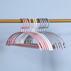 핑크 니트옷걸이 세탁소 옷가게 고급 코팅 논슬립옷걸이, 1개