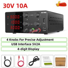 프로그래밍 가능 DC 전원공급장치 실험실 조정 벤치 전원 스토리지 기능 4 세트 RS232 30V 10A 60V 5A 레귤레이터 파워서플라이 트랜스포머 dc 전압조절기 dc전원공급, [04] 30V10A300W Black, [02] 220V, 1개