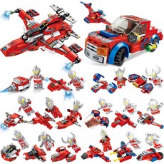 귀여운 울트라맨 미니 캐릭터 조립 호환 블록, 1세트, 16종세트B