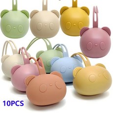 곰 젖꼭지 가방 아기 노리개 실리콘 먼지 주최자 휴대용 체인, 8)10PCS