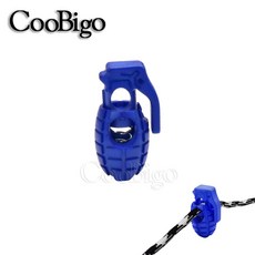 플라스틱 스프링 가방 파라코드 DIY 토글 신발끈 클립 수류탄 스트링 코드 액세서리 로프 스포츠웨어 12, Blue