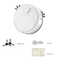 【無品牌】-智能家用充電掃地機器人掃拖吸三合一掃地機全自動吸塵器禮品, 無尺寸, 白色