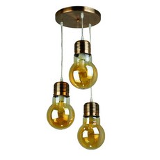 燈泡造型3燈餐吊燈 藝術吊燈 陽台燈 走道燈 餐廳燈飾