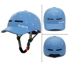 自行車安全帽 登山車帽 超輕鴨舌帽, 亮光藍色,L 【適合頭圍57-61cm】, 1個