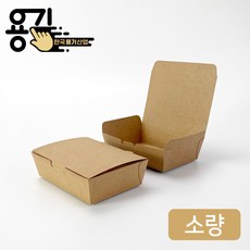[소량] ky 도시락 4호 크라프트 숨구멍O 일회용 종이도시락 (100개), 1세트, 100개