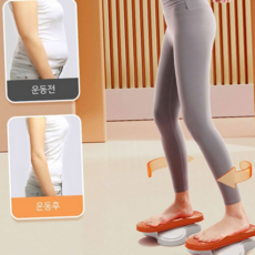 루체트리 턴테이블 트위스트 전신운동 허리 허벅지 다리 몸매관리 운동기구 홈트, 턴테이블 트위스트(오렌지)