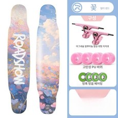 성인용롱보드 조카선물 입문용 스케이트보드, 1개, 아트리스틱 플로럴 씨 [컬러 사포]