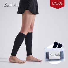 힐리시 의료용 압박스타킹 - 무발 l White Black, 1개, 종아리/무릎형