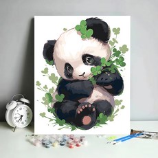 다솜이네 DIY 명화그리기 판다 유화 세트 30 x 40cm, 판다26, 1개